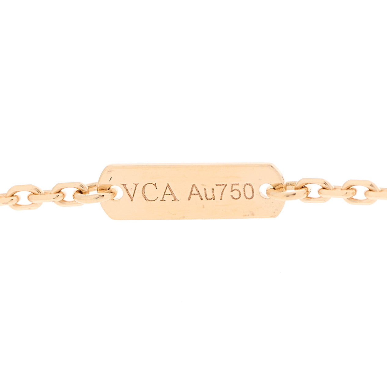 18K Rose Gold Diamond Vintage Alhambra Pendant Necklace