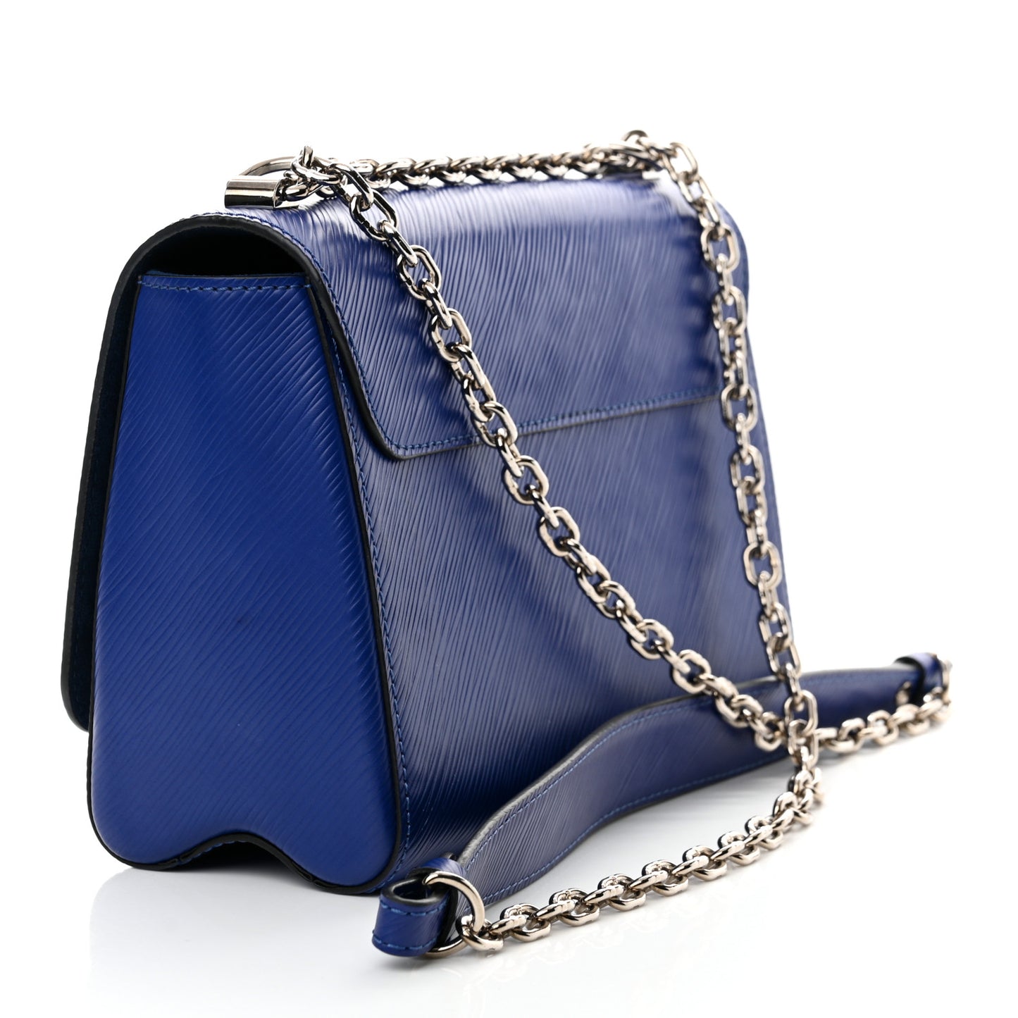 Epi Flamingo Twist Shoulder Bag MM Blue