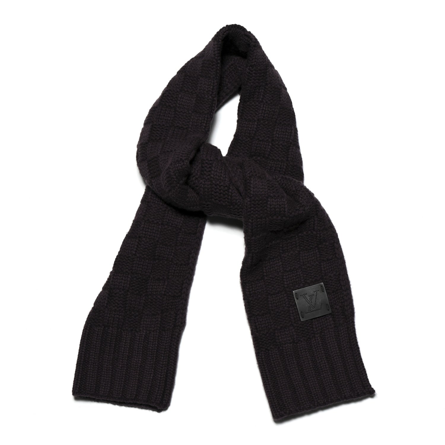 Louis Vuitton Cashmere Damier Helsinki Scarf Purple 1768994