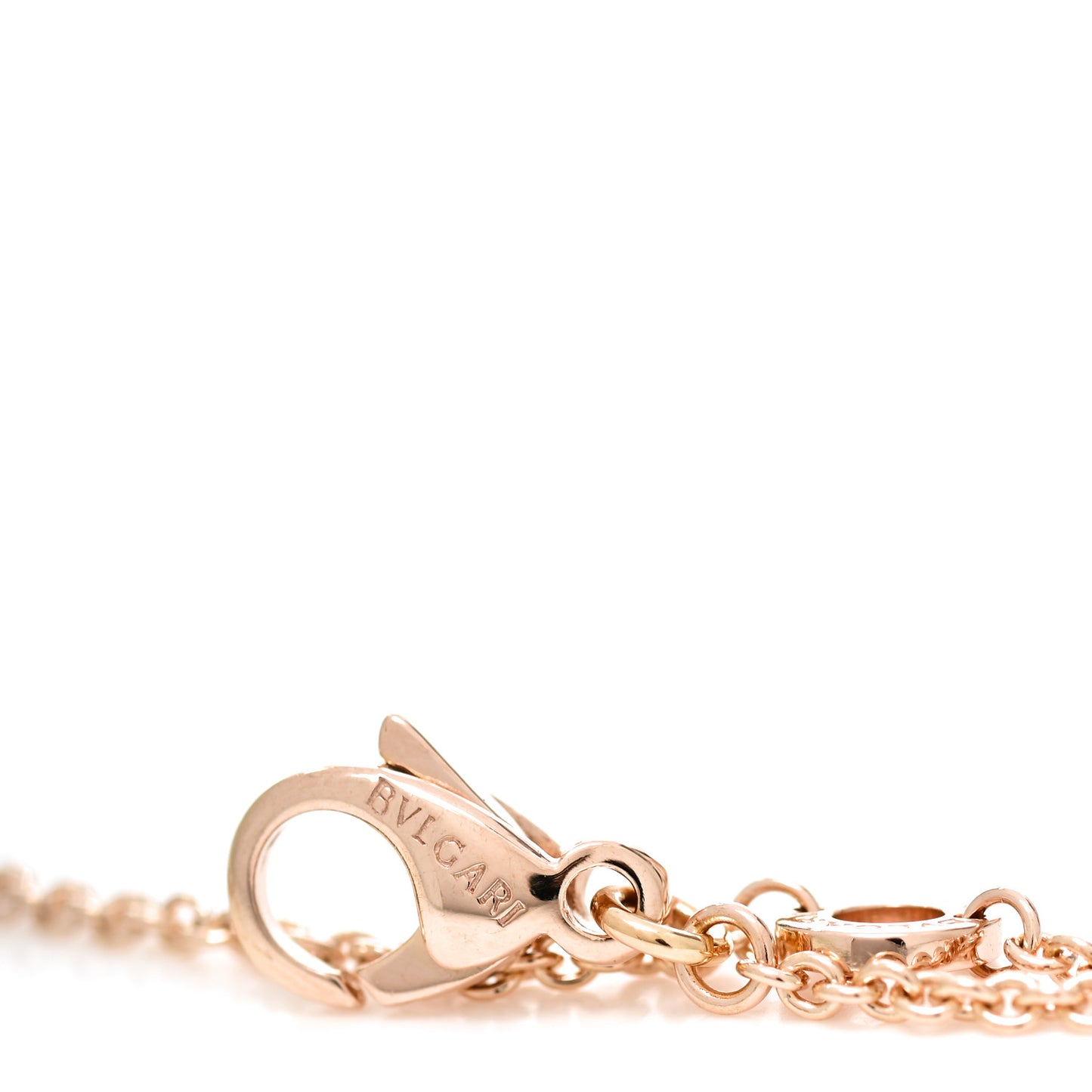 18K Rose Gold White Ceramic B.Zero1 Pendant Necklace