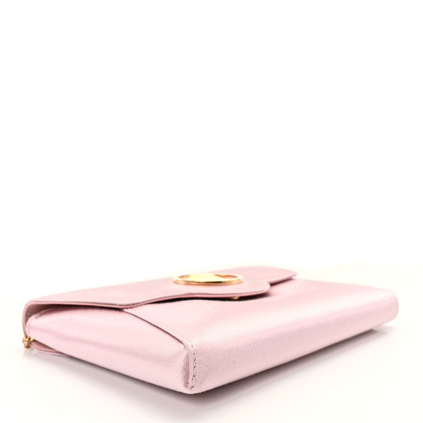 Satin La Medusa Envelope Clutch Dusty Rose