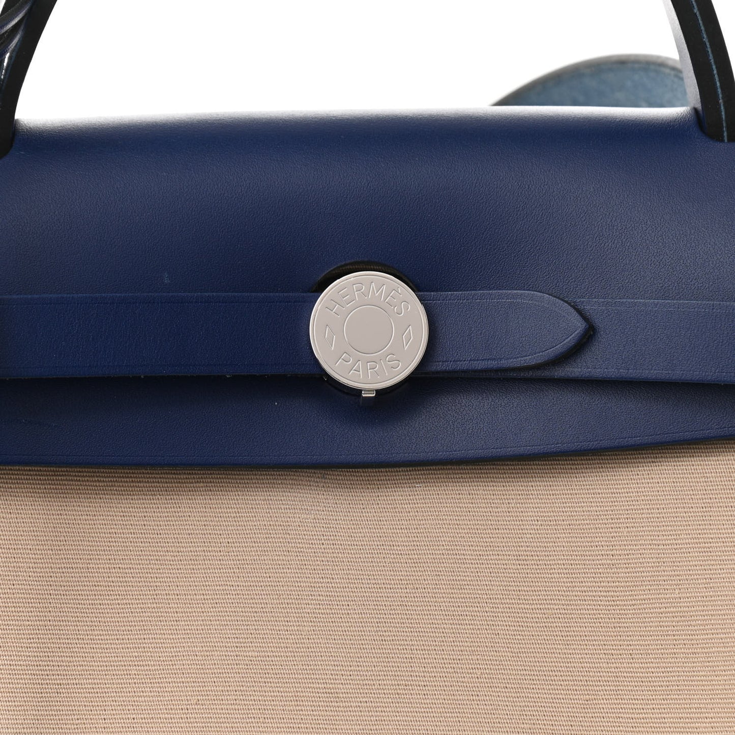 Military Toile Vache Hunter Herbag Zip 31 PM Bleu De France Ecru
