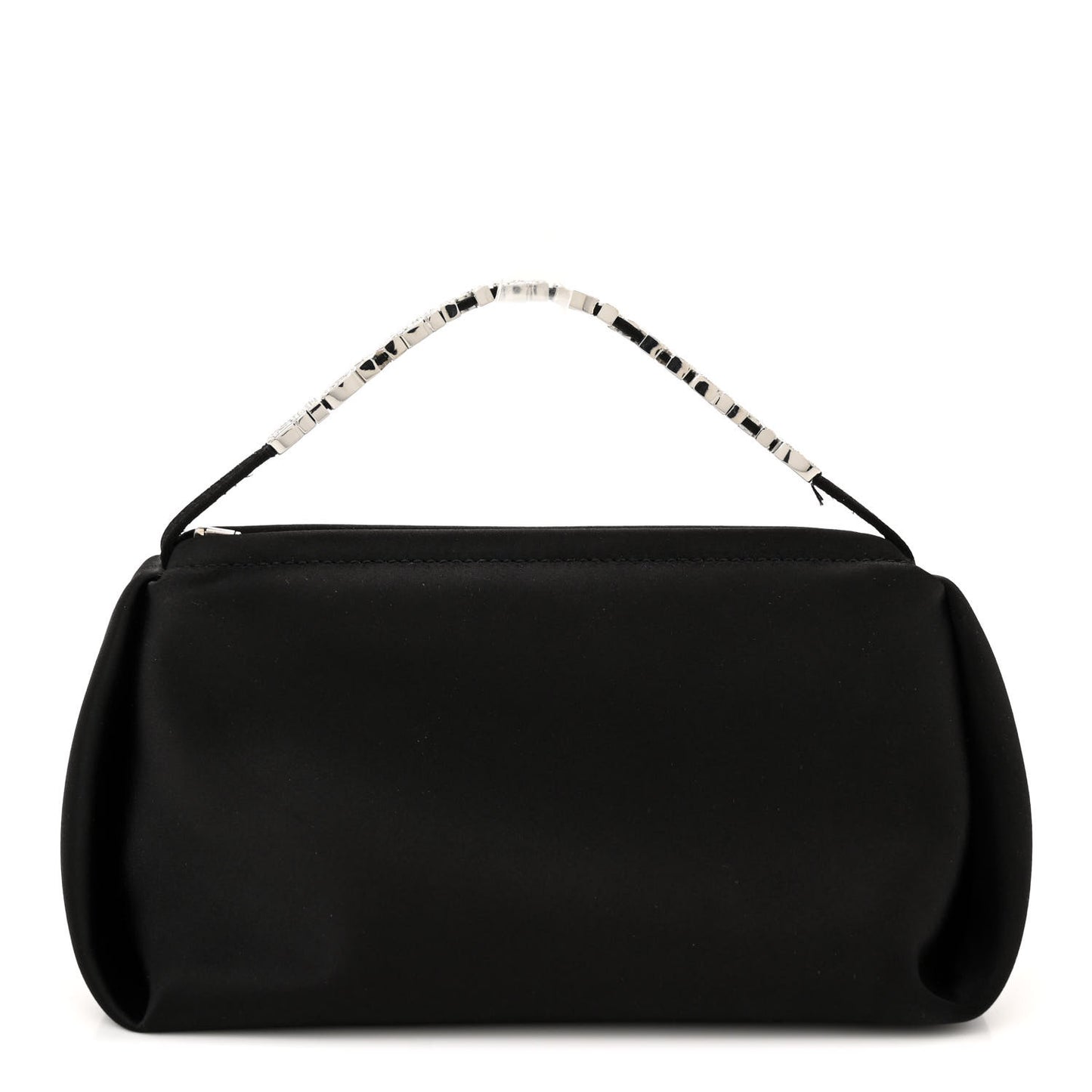Satin Crystal Logo Micro Marquess Bag Black
