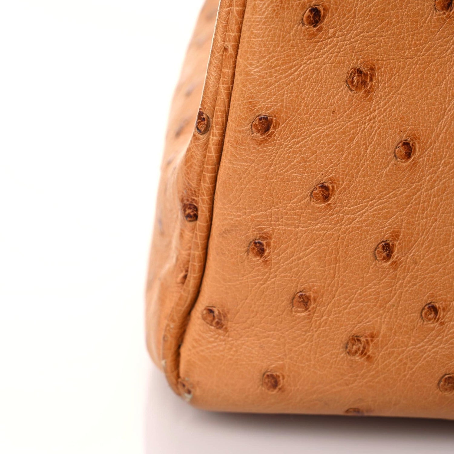 Hermes Ostrich Kelly Retourne 32 Gold 9 of 18