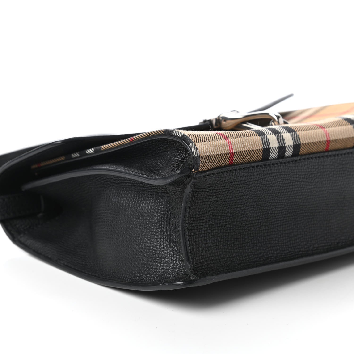 Burberry Derby Calfskin Vintage Check Small Macken Crossbody Bag Black 6 of 10