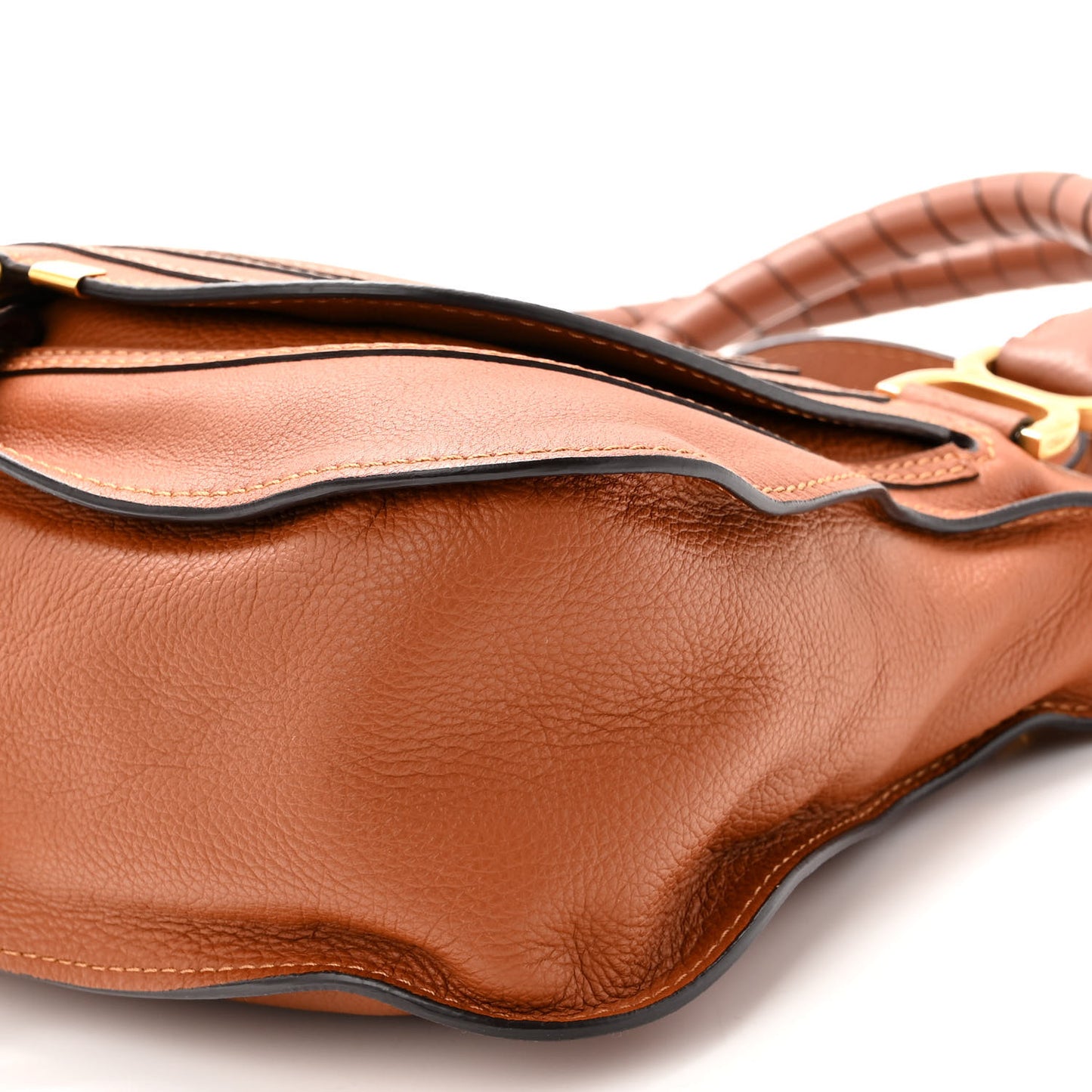Calfskin Medium Marcie Satchel Tan