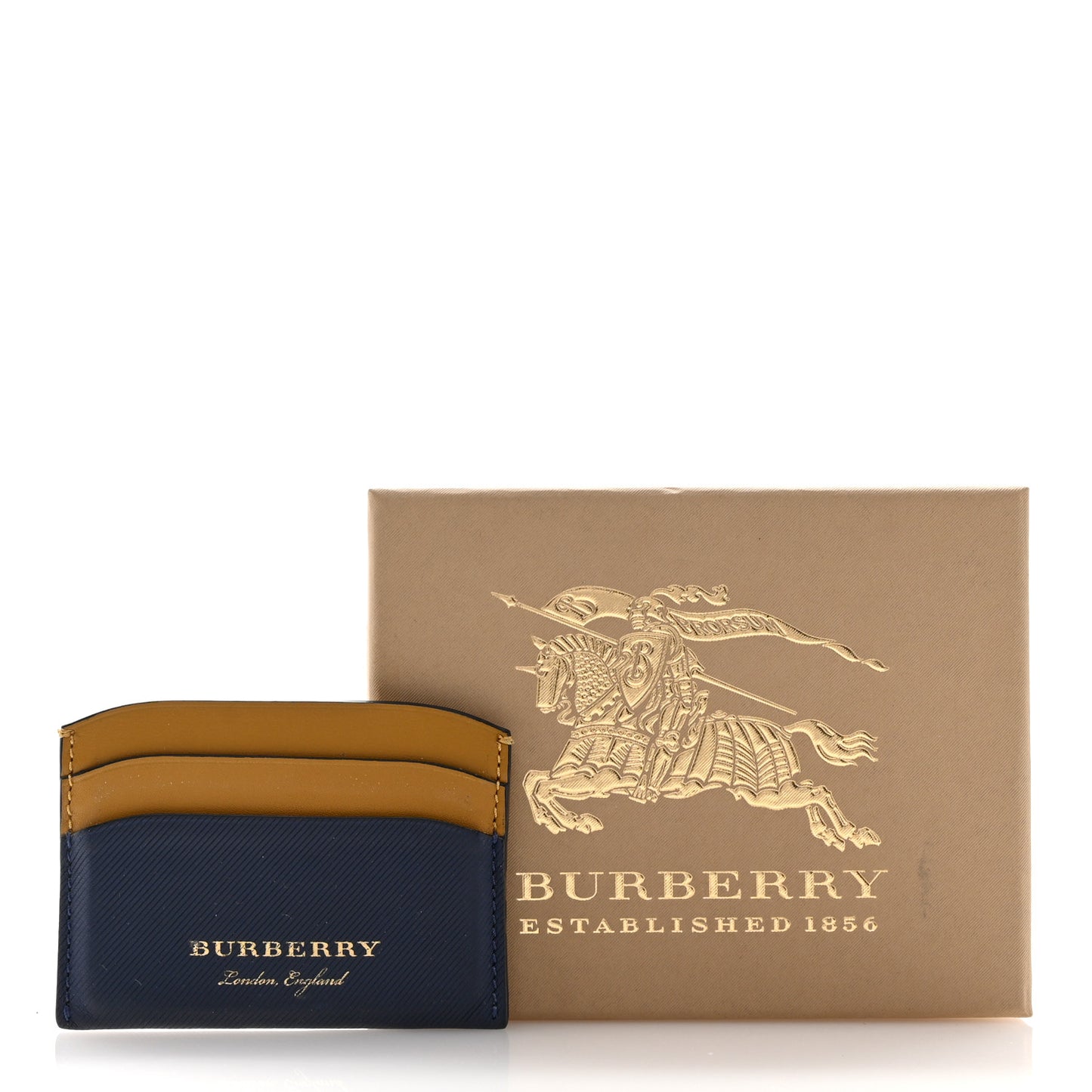 Soft Grain Calfskin Izzy Card Case Blue Carbon Camel