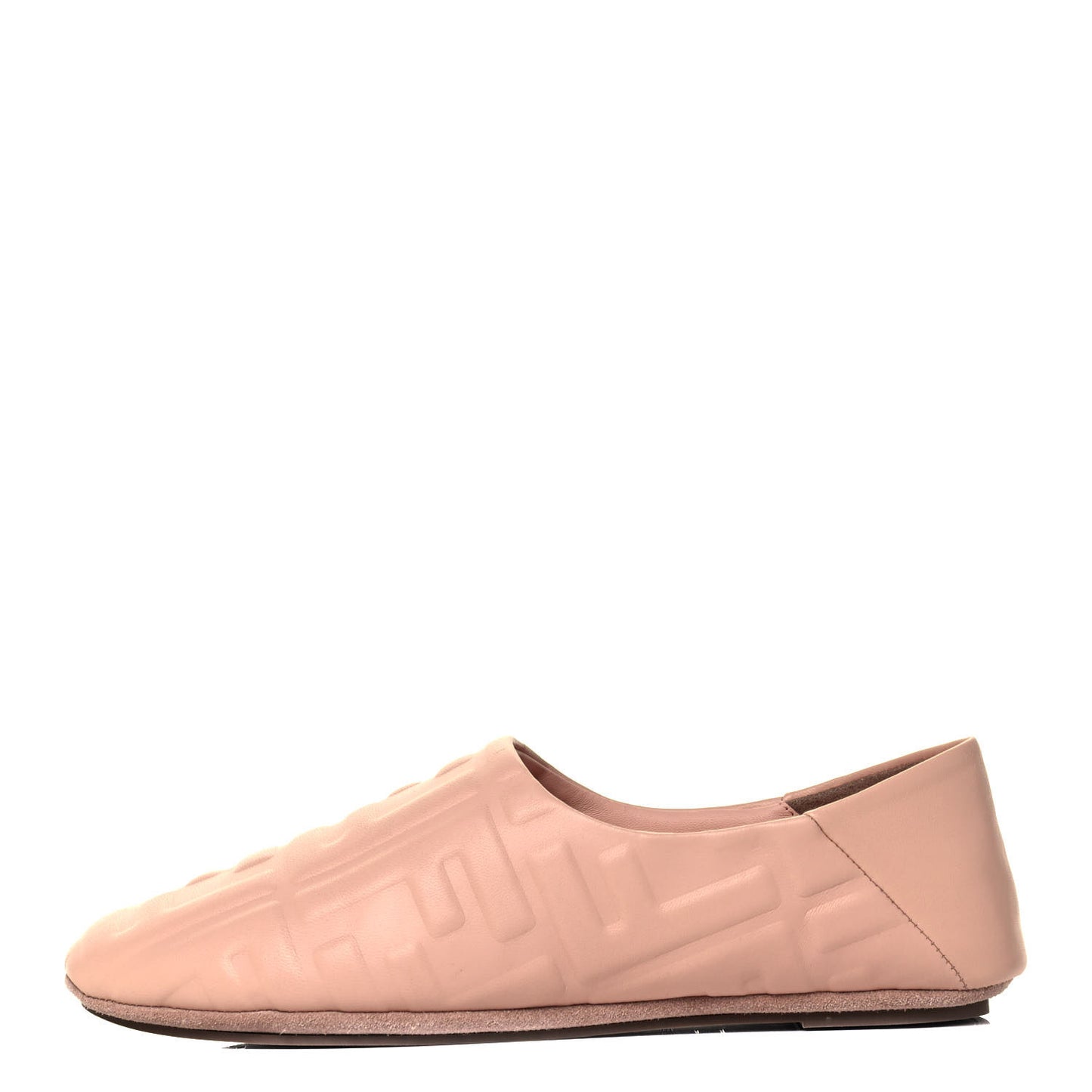 Nappa FF Embossed Slippers 36 Rosa Quarzo