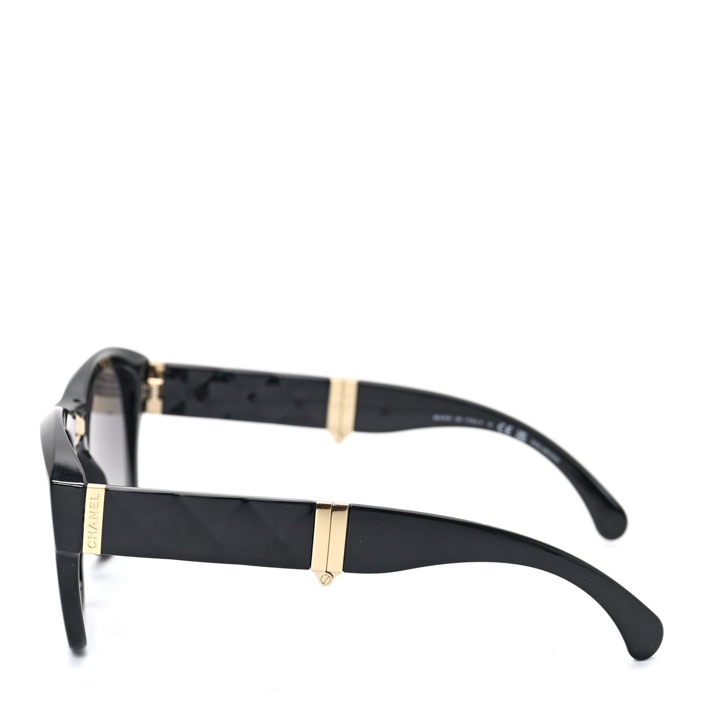 Acetate Metal Square Folding Sunglasses 6055-B Black