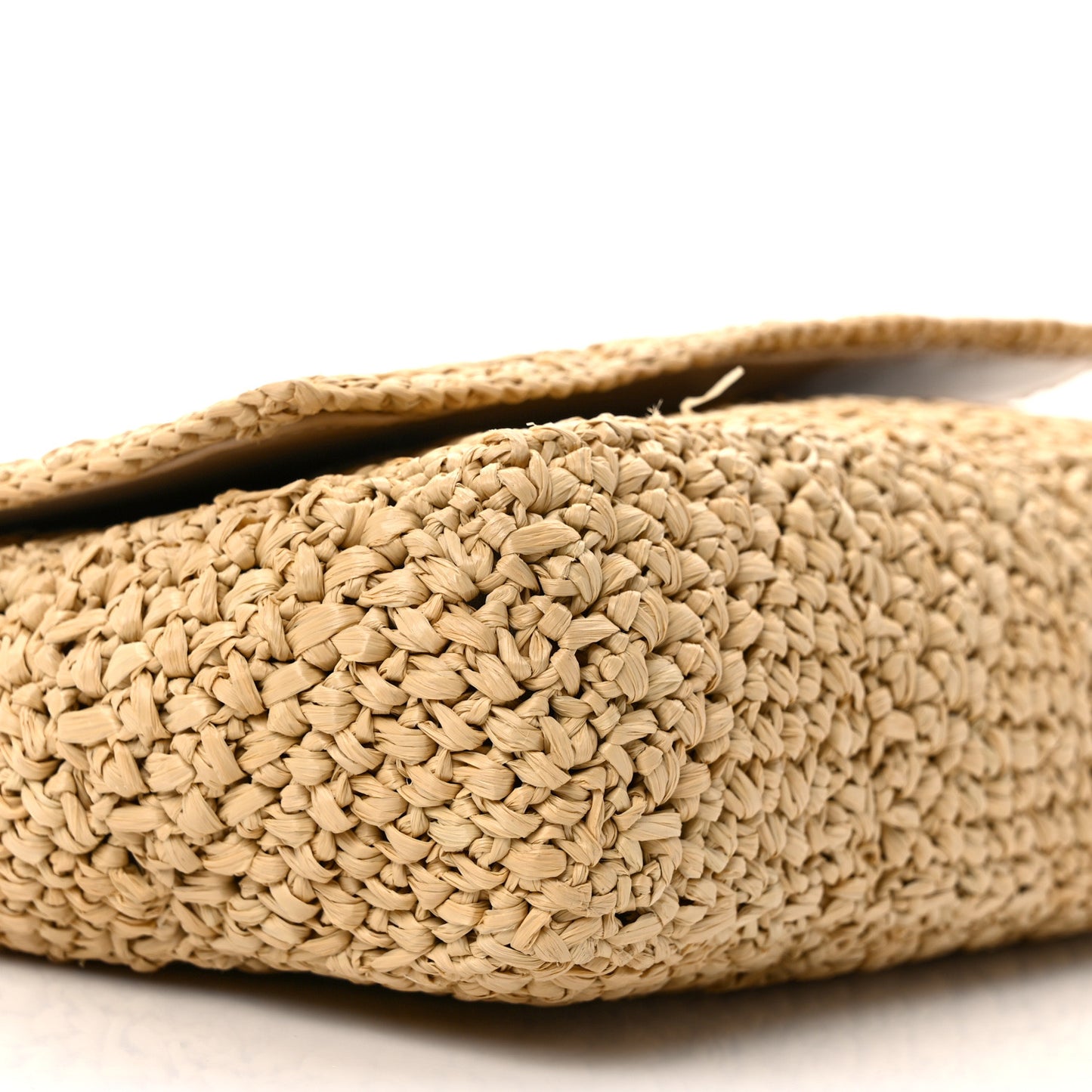 Raffia Monogram Medium Jamie Natural Avorio
