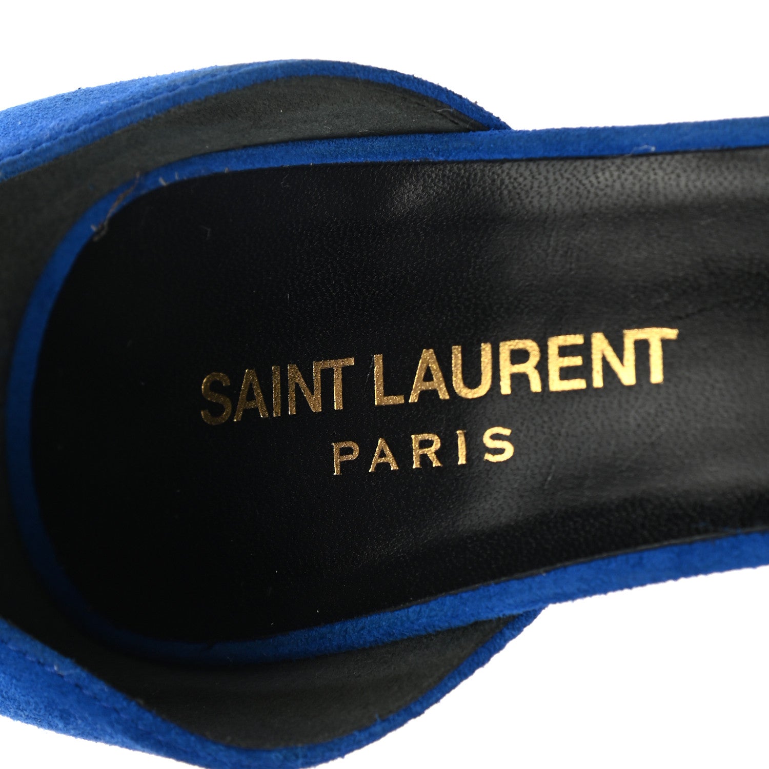 Saint Laurent Kid Scamosciato Classic Paris 80 Skinny Pumps 38.5 Blue 7 of 10