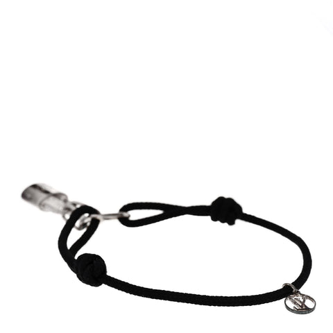 X Virgil Abloh Sterling Silver Lockit Bracelet Black