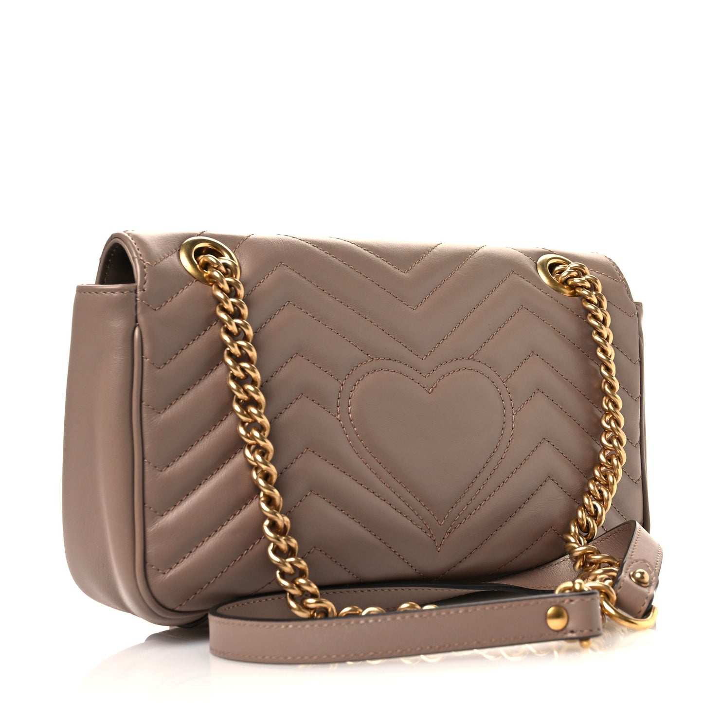 Calfskin Matelasse Small GG Marmont Shoulder Bag Porcelain Rose