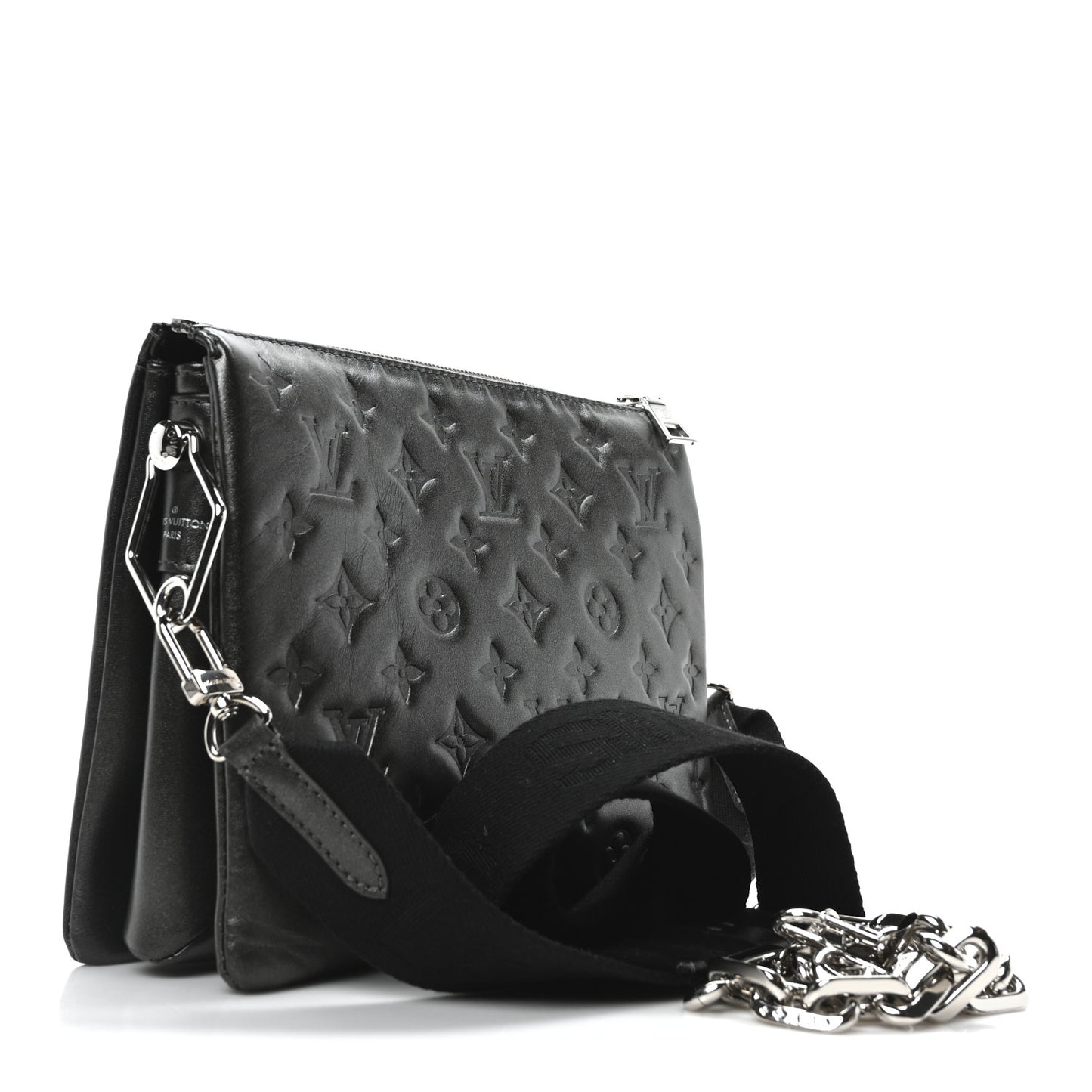 Lambskin Embossed Monogram Coussin PM Anthracite