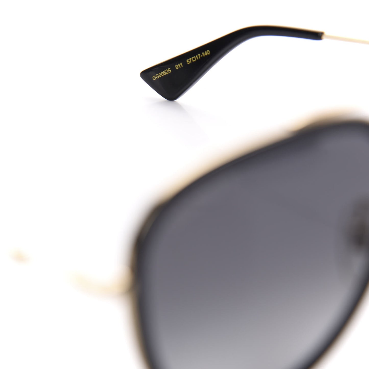 Aviator Sunglasses GG0062S Black Gold