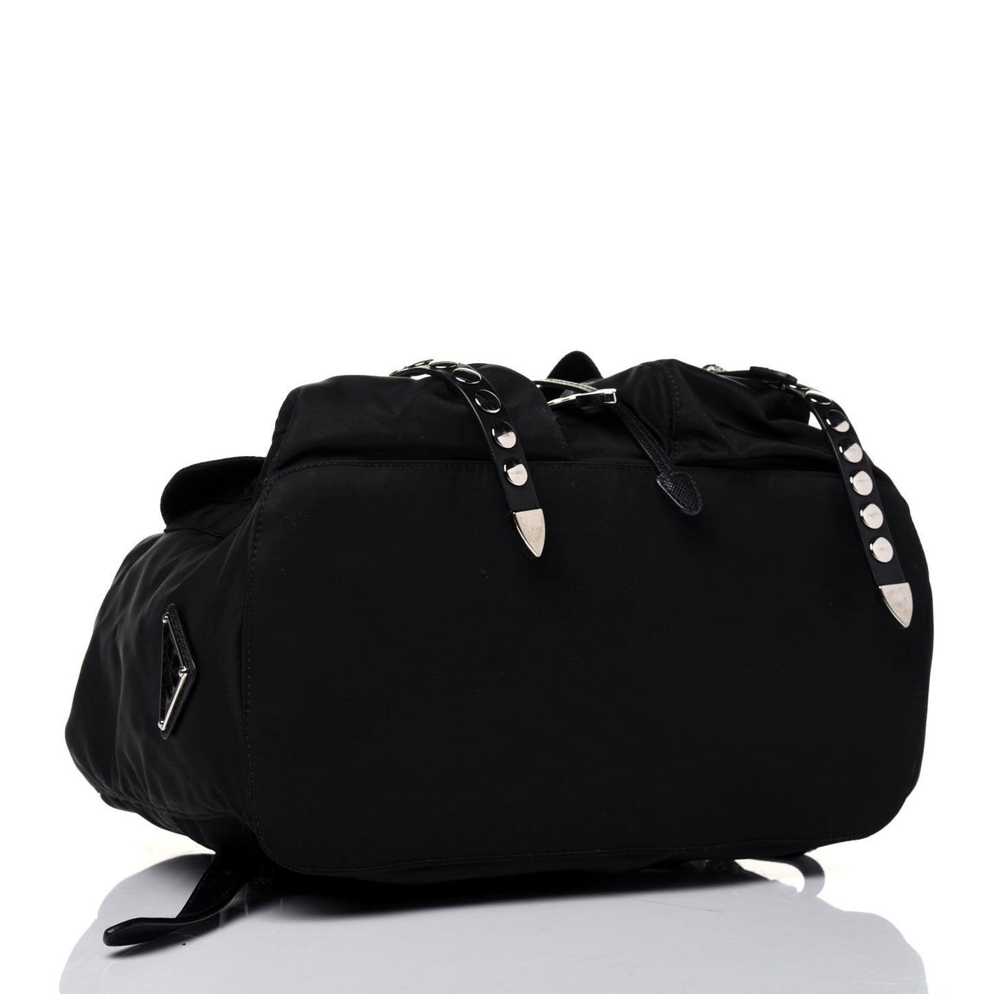 Nylon New Vela Studded Backpack Black