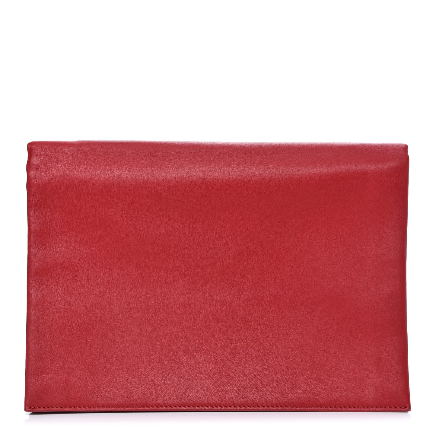 Lambskin Rolled Soft Trio Clutch Bright Red
