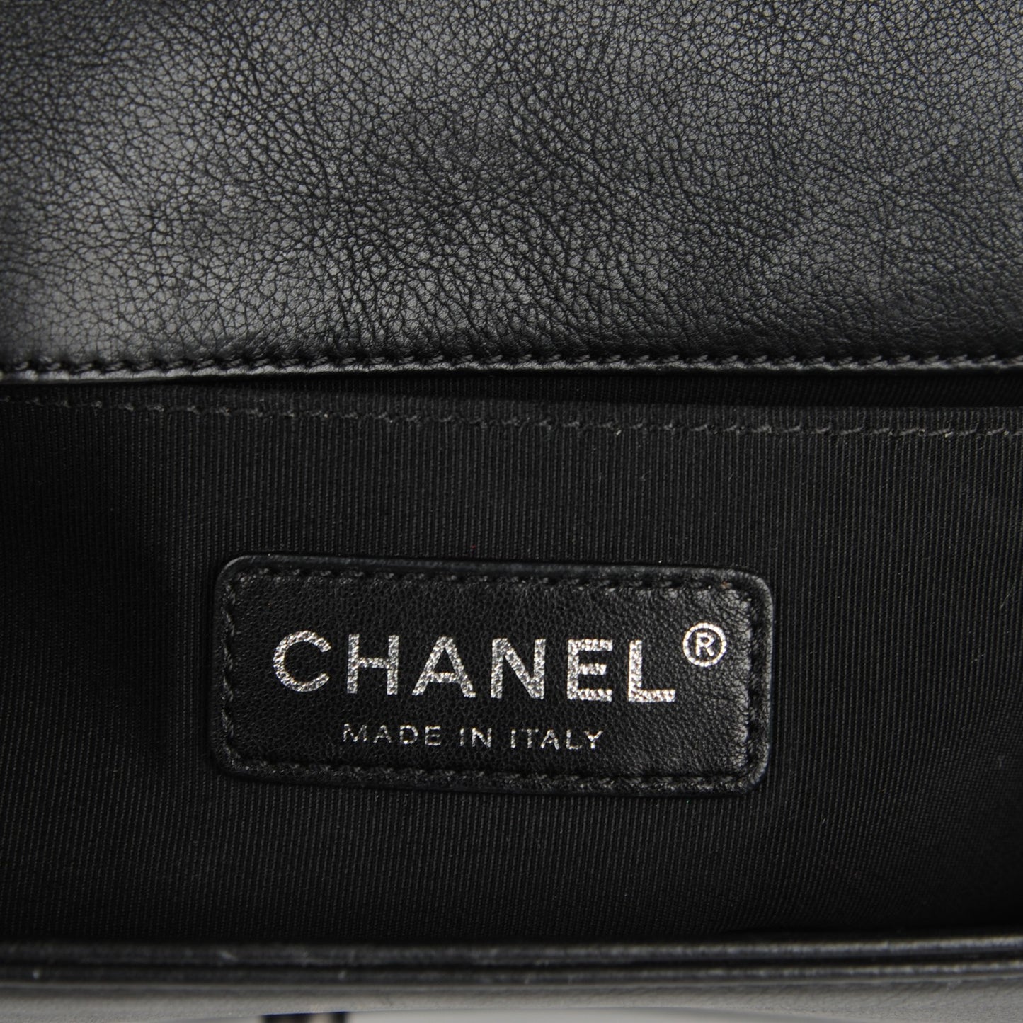 Calfskin Quilted Medium Boy Flap Black