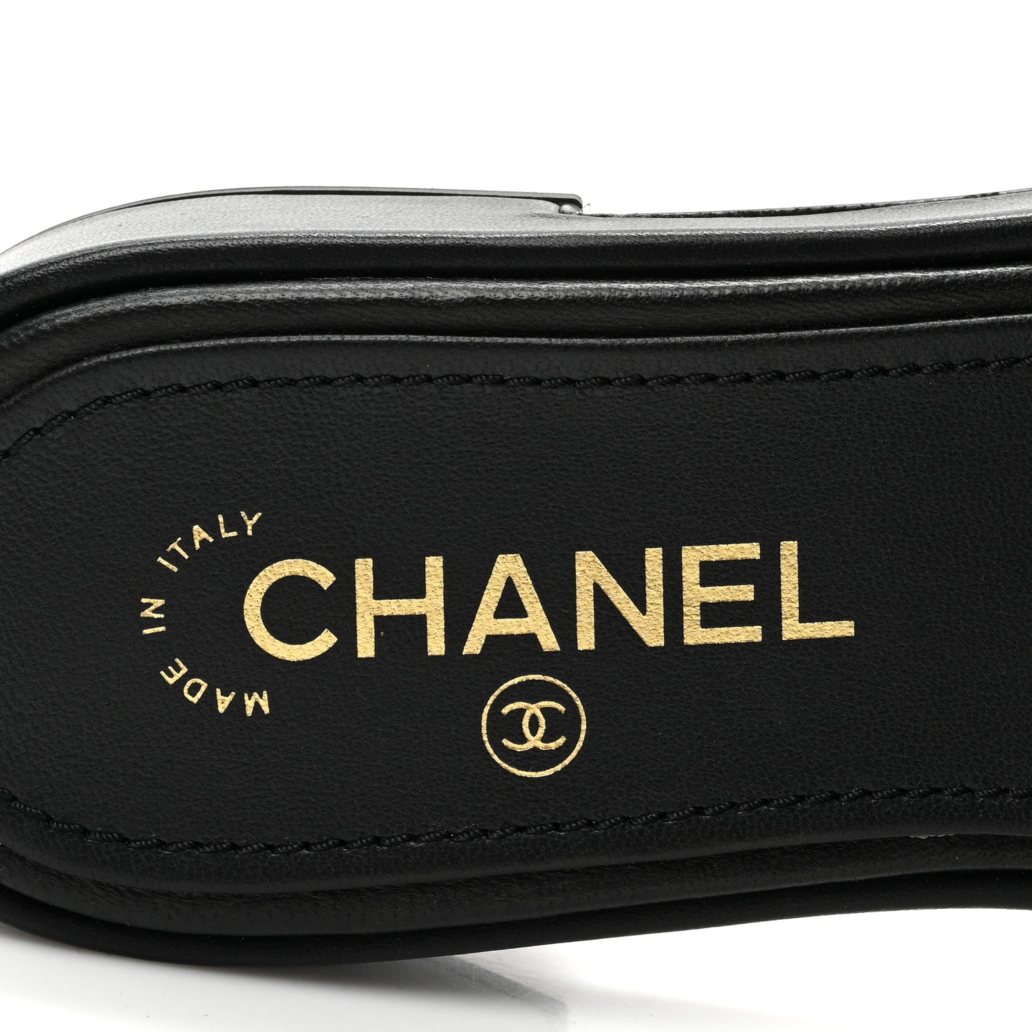 Chanel Lambskin Quilted CC Mules 38 Black 7 of 8