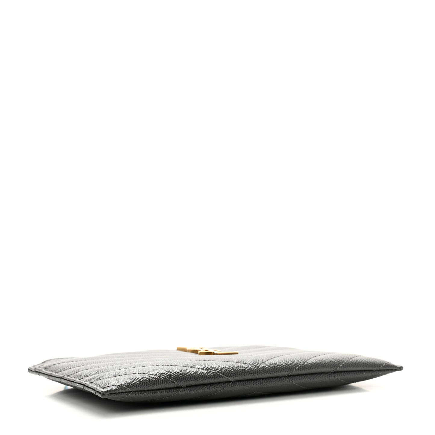 Grain De Poudre Matelasse Chevron Monogram Bill Pouch Storm