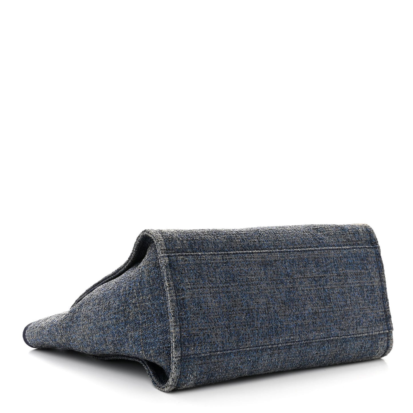 Lurex Canvas Medium Deauville Tote Navy Blue