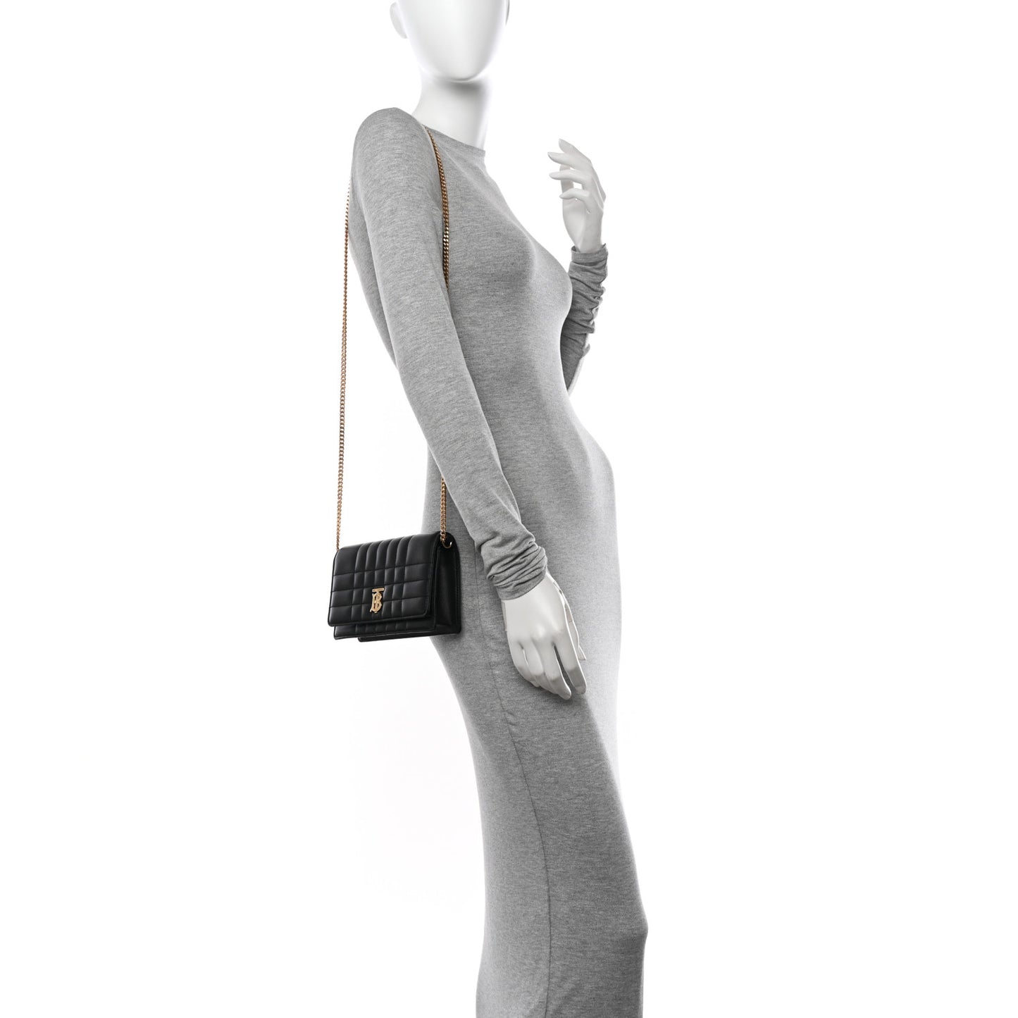 Lambskin Quilted Lola Clutch On Chain Black