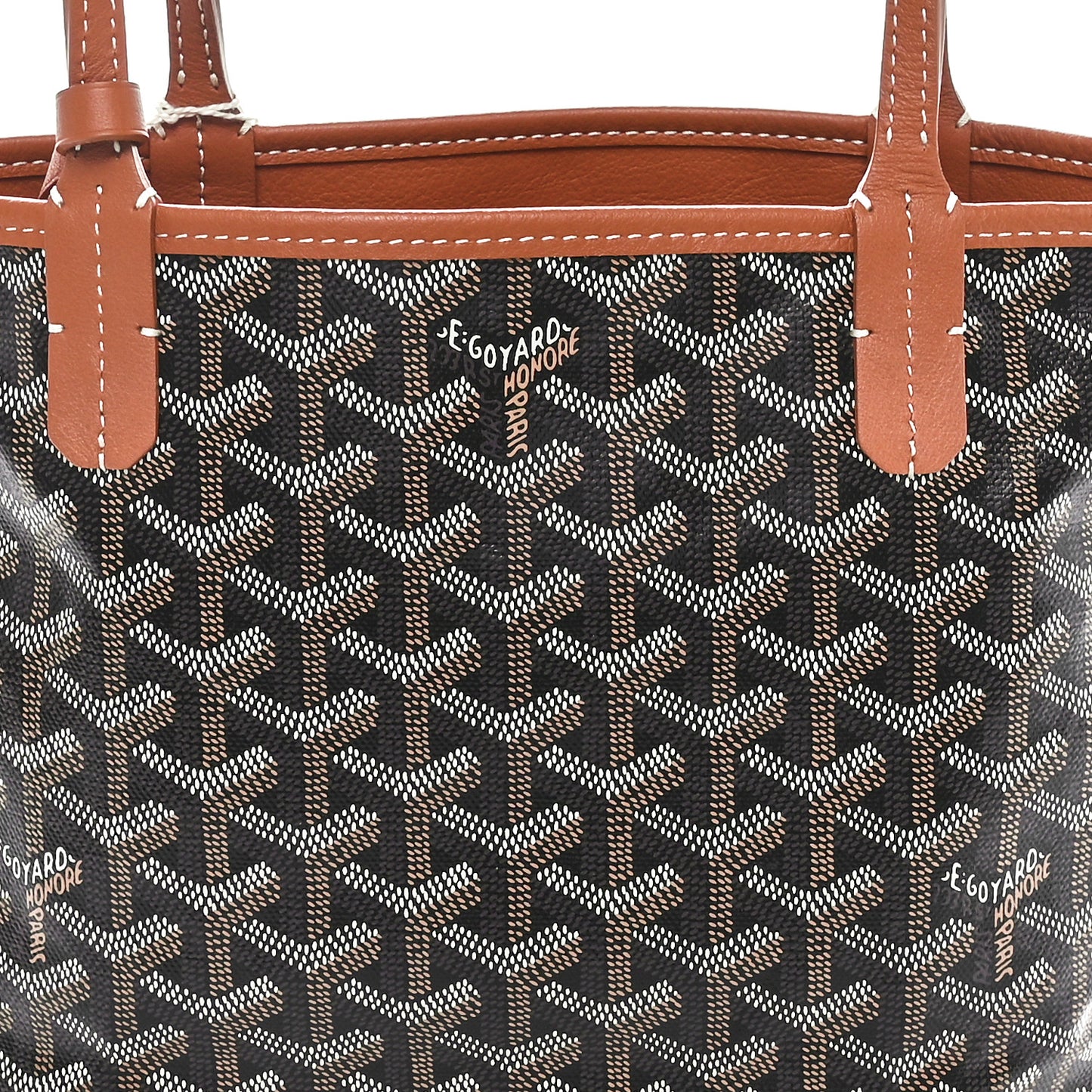 Goyardine Reversible Mini Anjou Black Gold