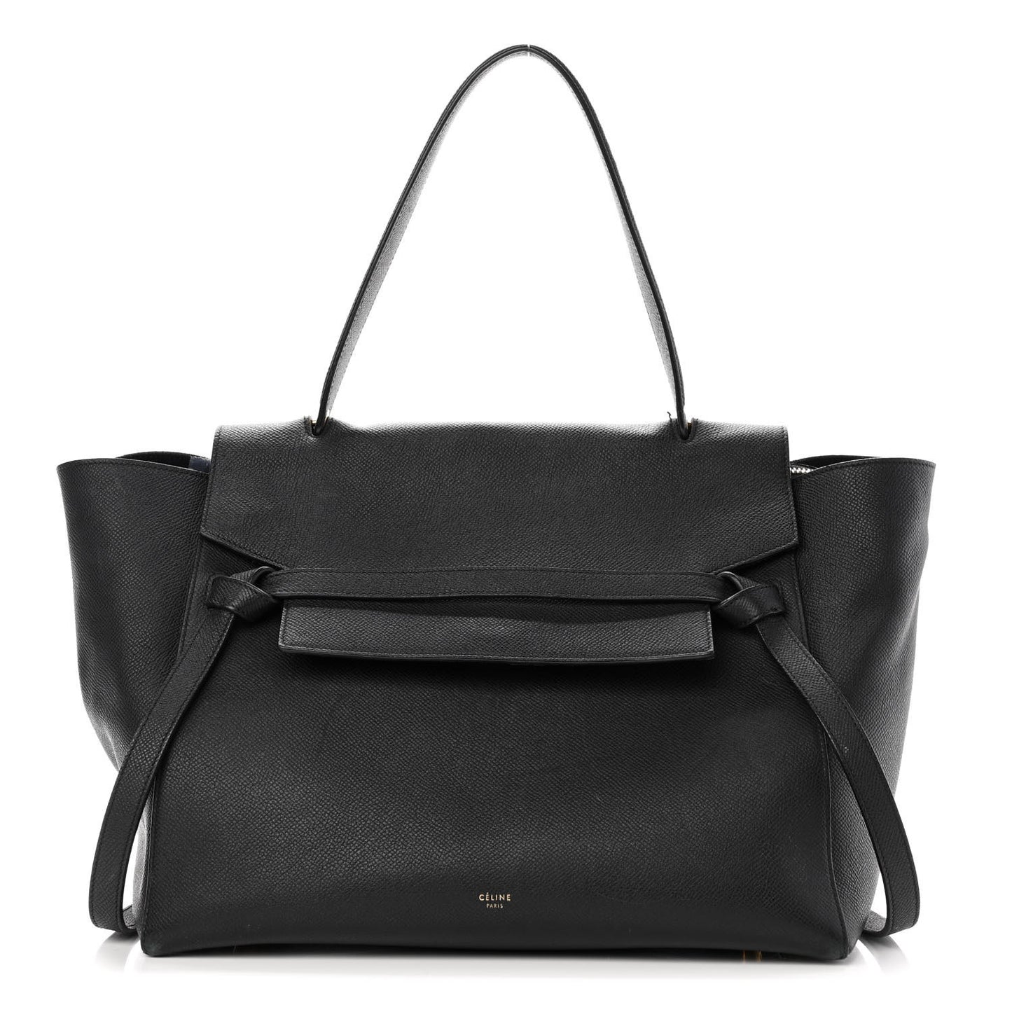 Grained Calfskin Small Belt Bag Black