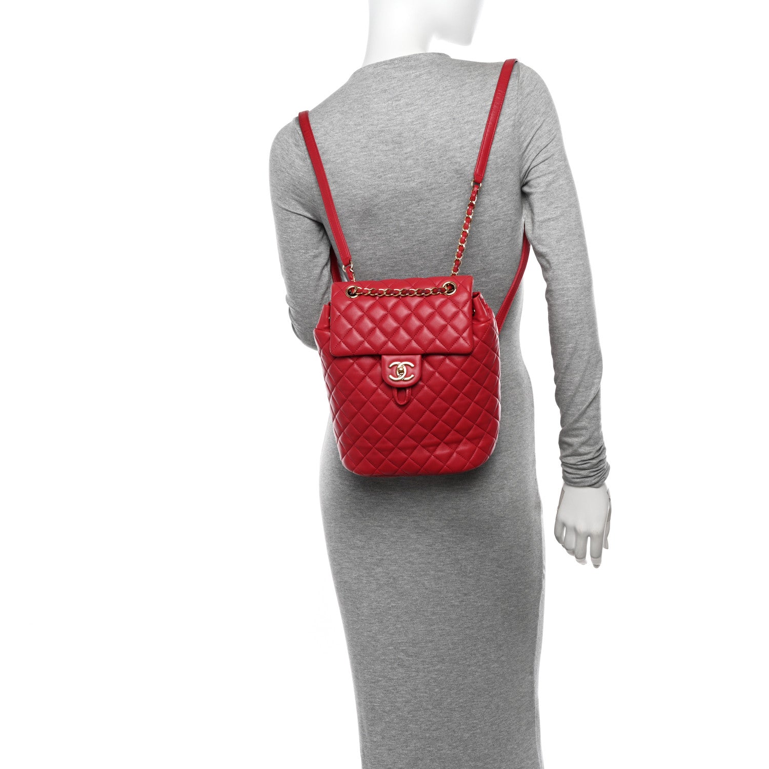 Chanel Lambskin Quilted Small Urban Spirit Backpack Red 2 of 14