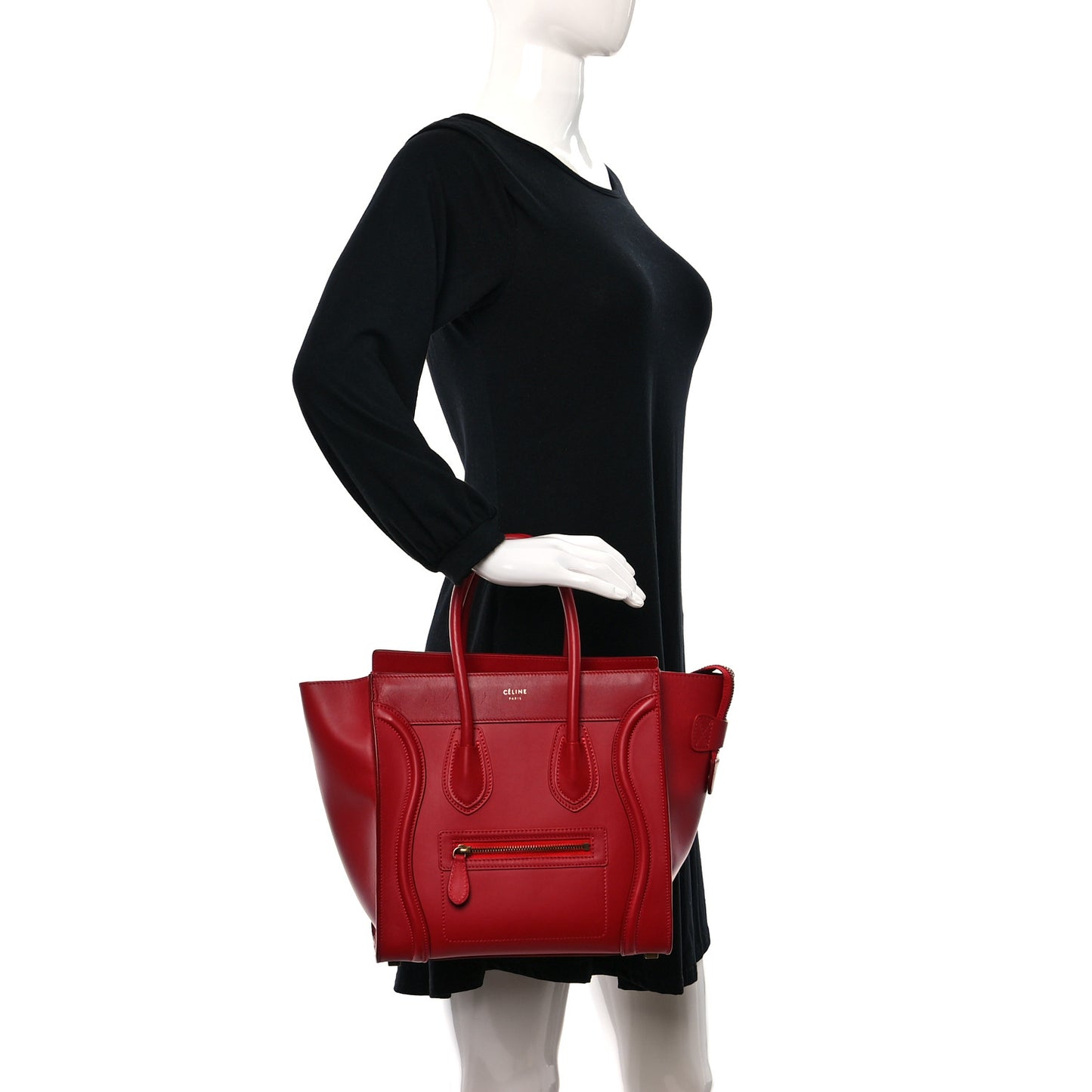 Smooth Calfskin Micro Luggage Red
