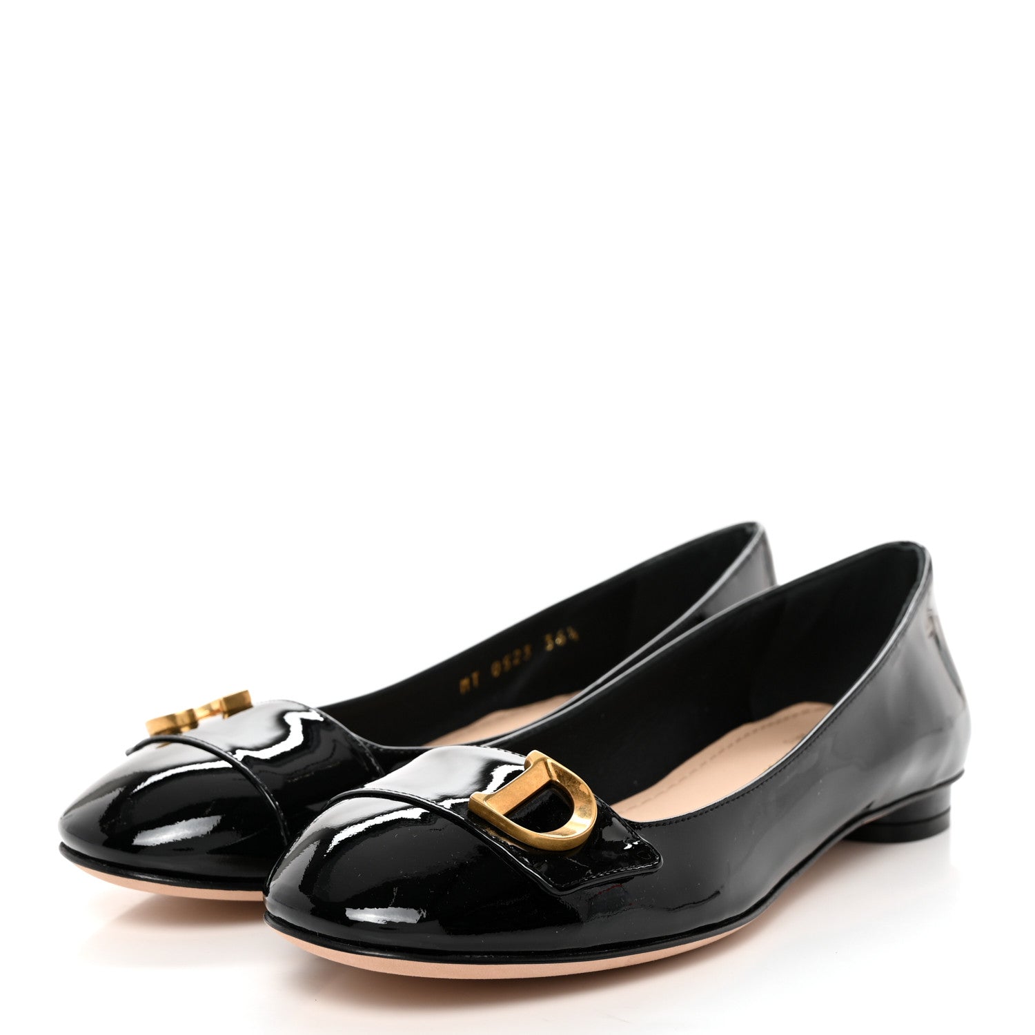 Christian Dior Patent Calfskin C'est Dior Ballet Flats 36.5 Black 3 of 9