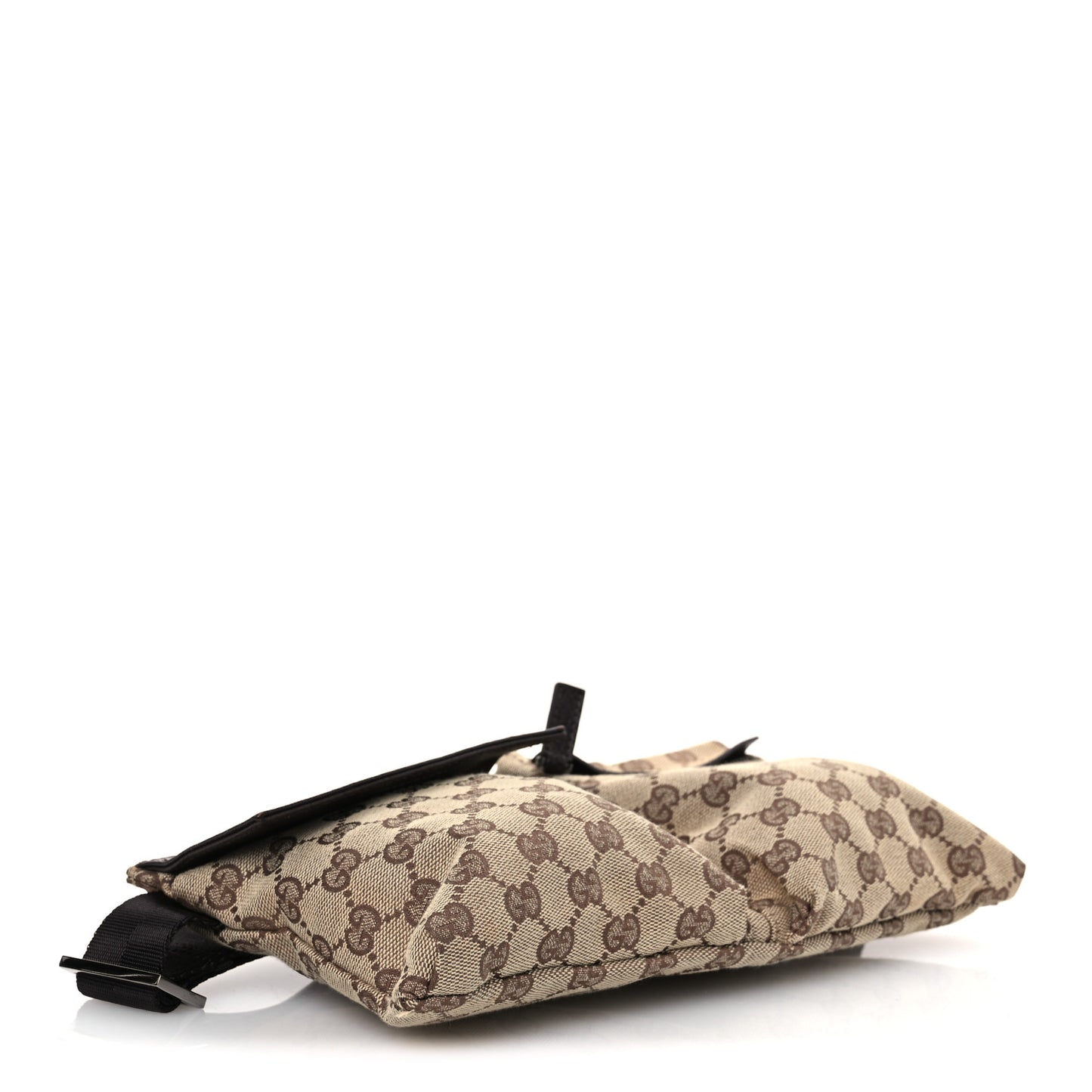 GG Monogram Double Pocket Belt Bag Dark Brown