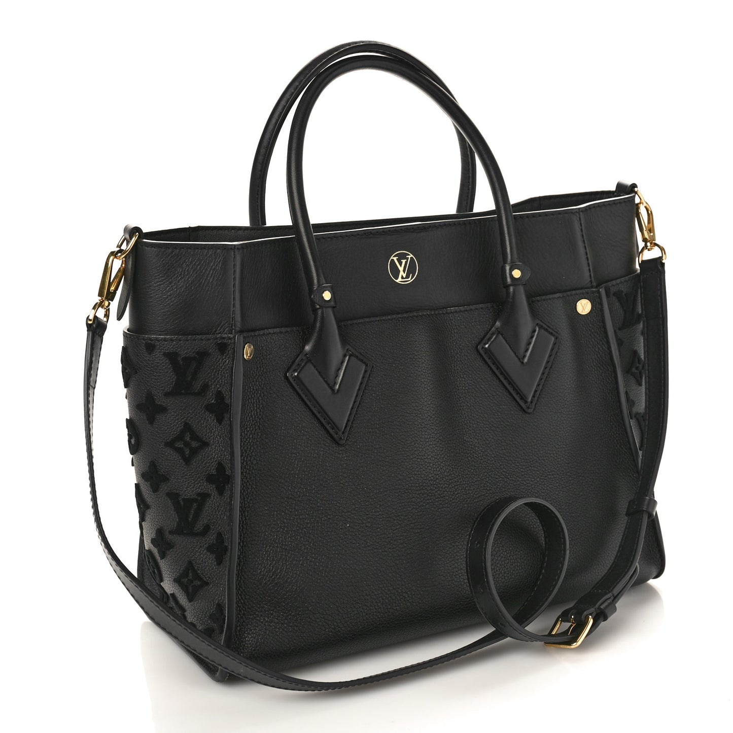 Calfskin Monogram Tufting On My Side Black
