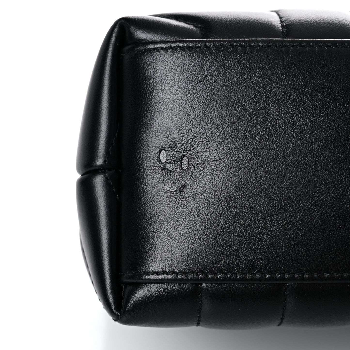 Calfskin Y Quilted Monogram Small Loulou Chain Satchel Black