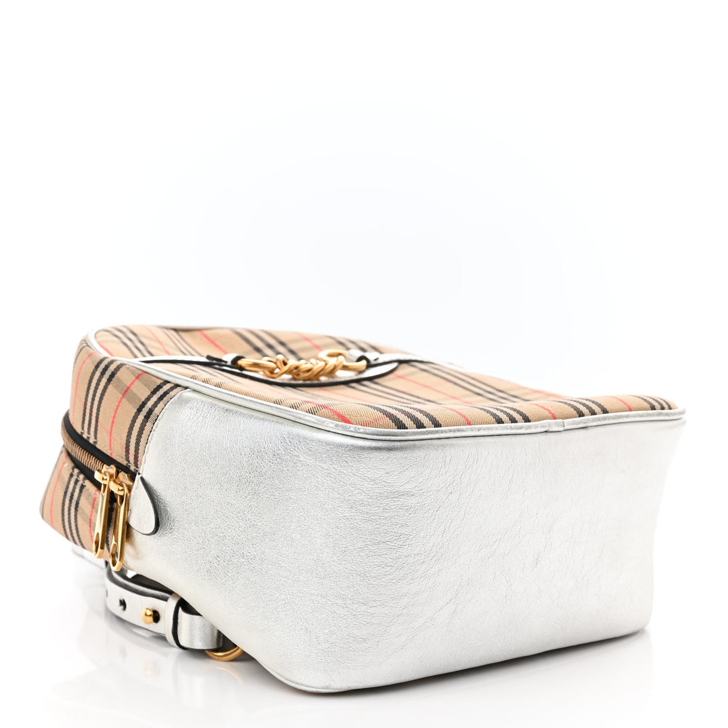 Smooth Calfskin 1983 Knight Check Link Backpack Silver