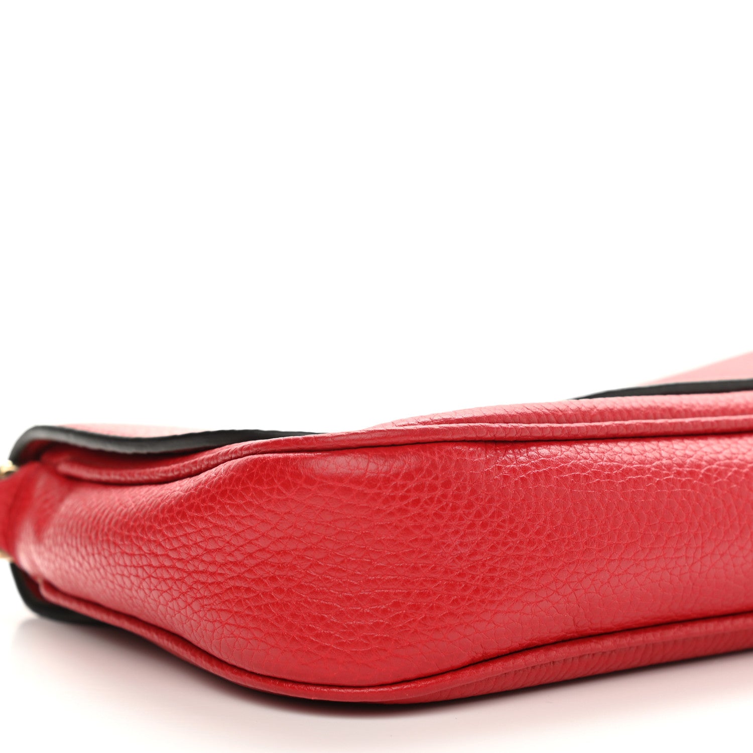 Gucci Pebbled Calfskin Medium Soho Flap Crossbody Vibrant Red 9 of 10