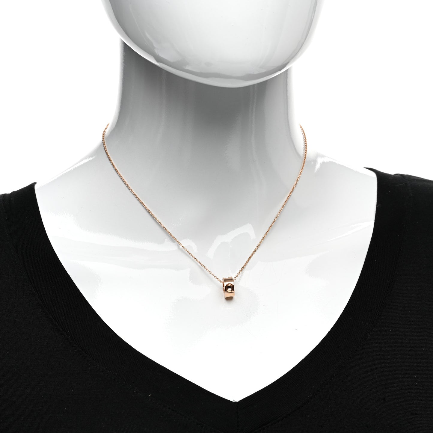 18K Pink Gold Empreinte Pendant Necklace