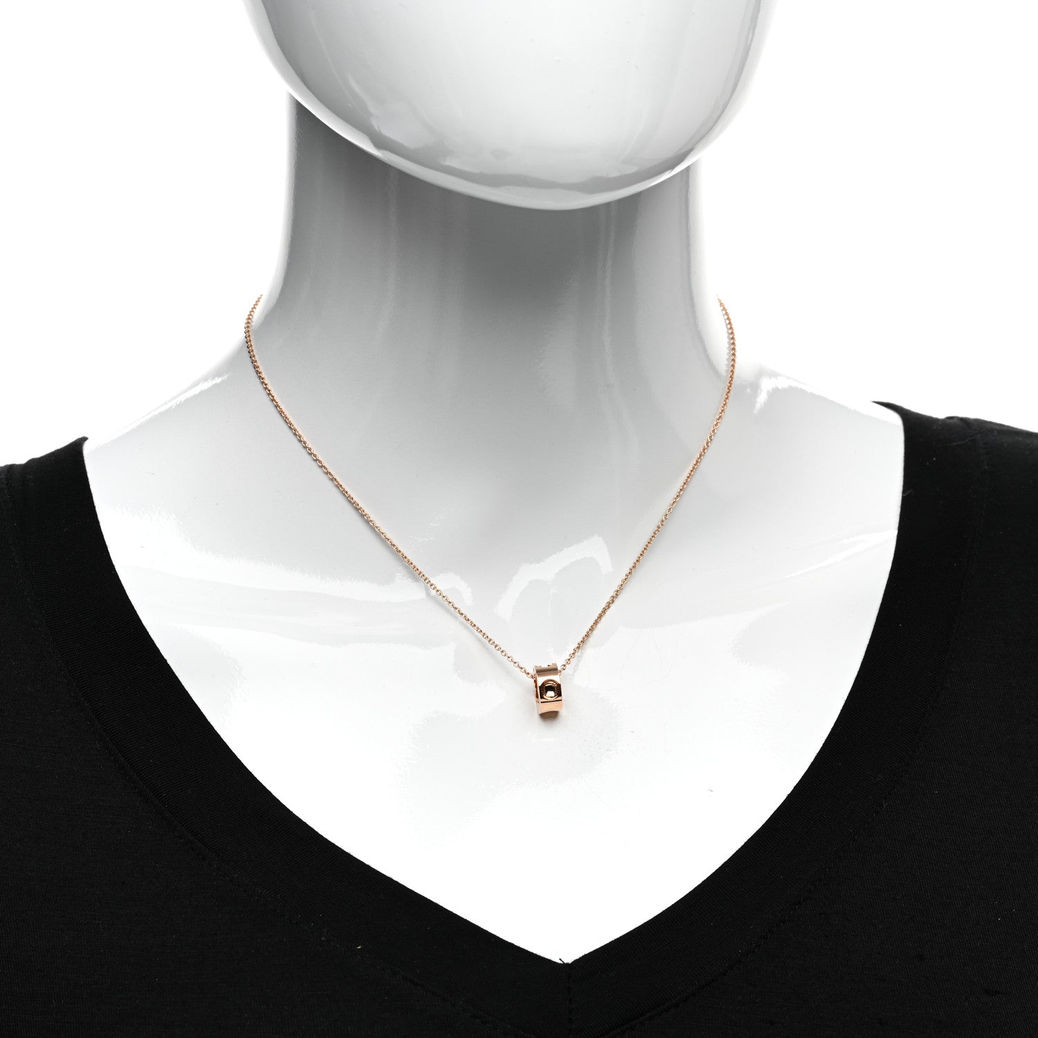 Louis Vuitton 18K Pink Gold Empreinte Pendant Necklace 2 of 5