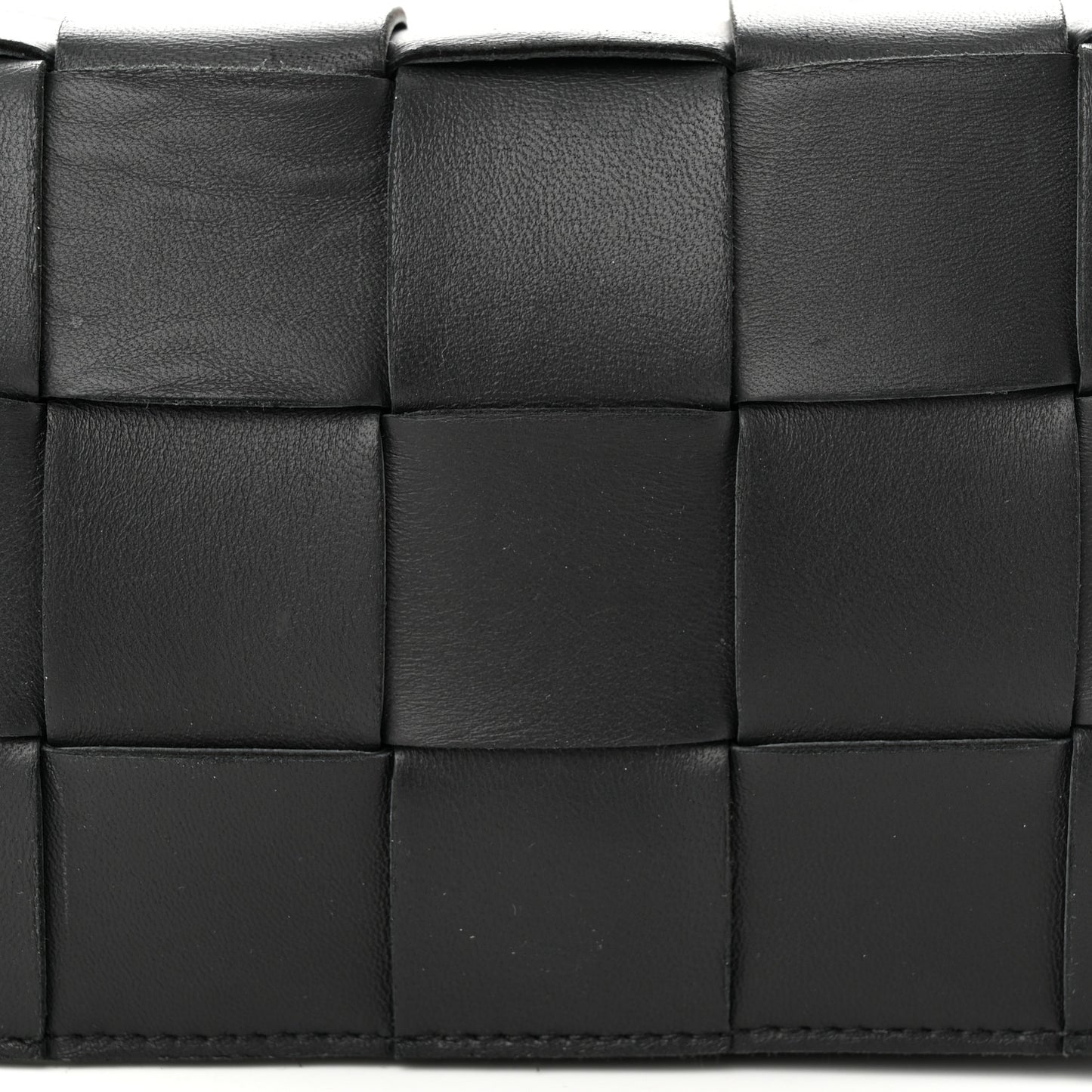 Lambskin Maxi Intreccio Small Cassette Crossbody Bag Black