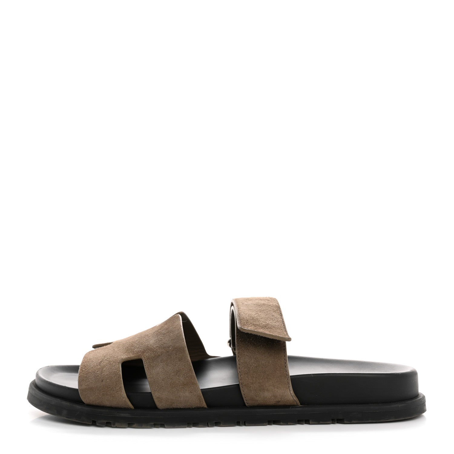 Hermes Suede Goatskin Mens Chypre Sandals 42 Etoupe 1754638