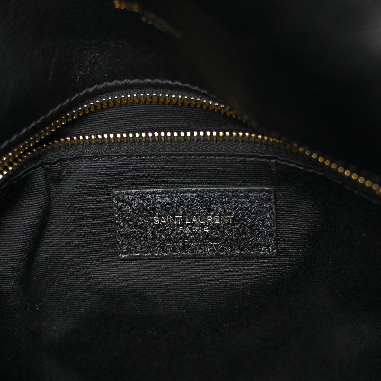 Patent Quilted Small Loulou Puffer Monogram Chain Satchel Black