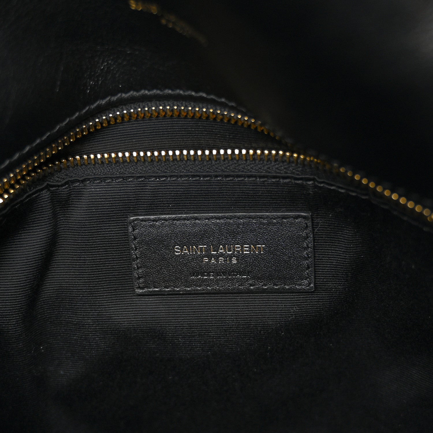 Saint Laurent Patent Quilted Small Loulou Puffer Monogram Chain Satchel Black 6 of 10