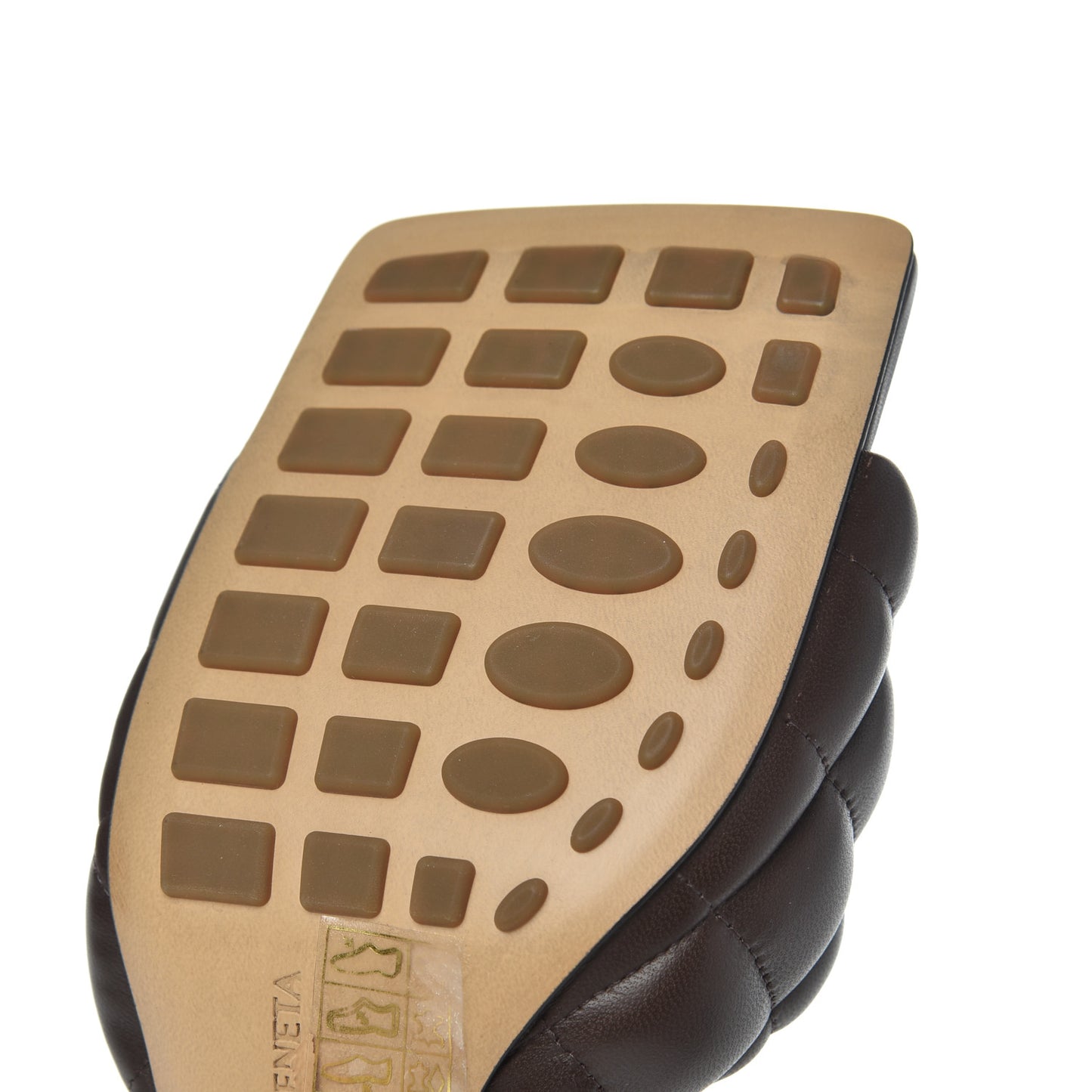Nappa Matelasse Padded Mule Sandals 38 Chocolate