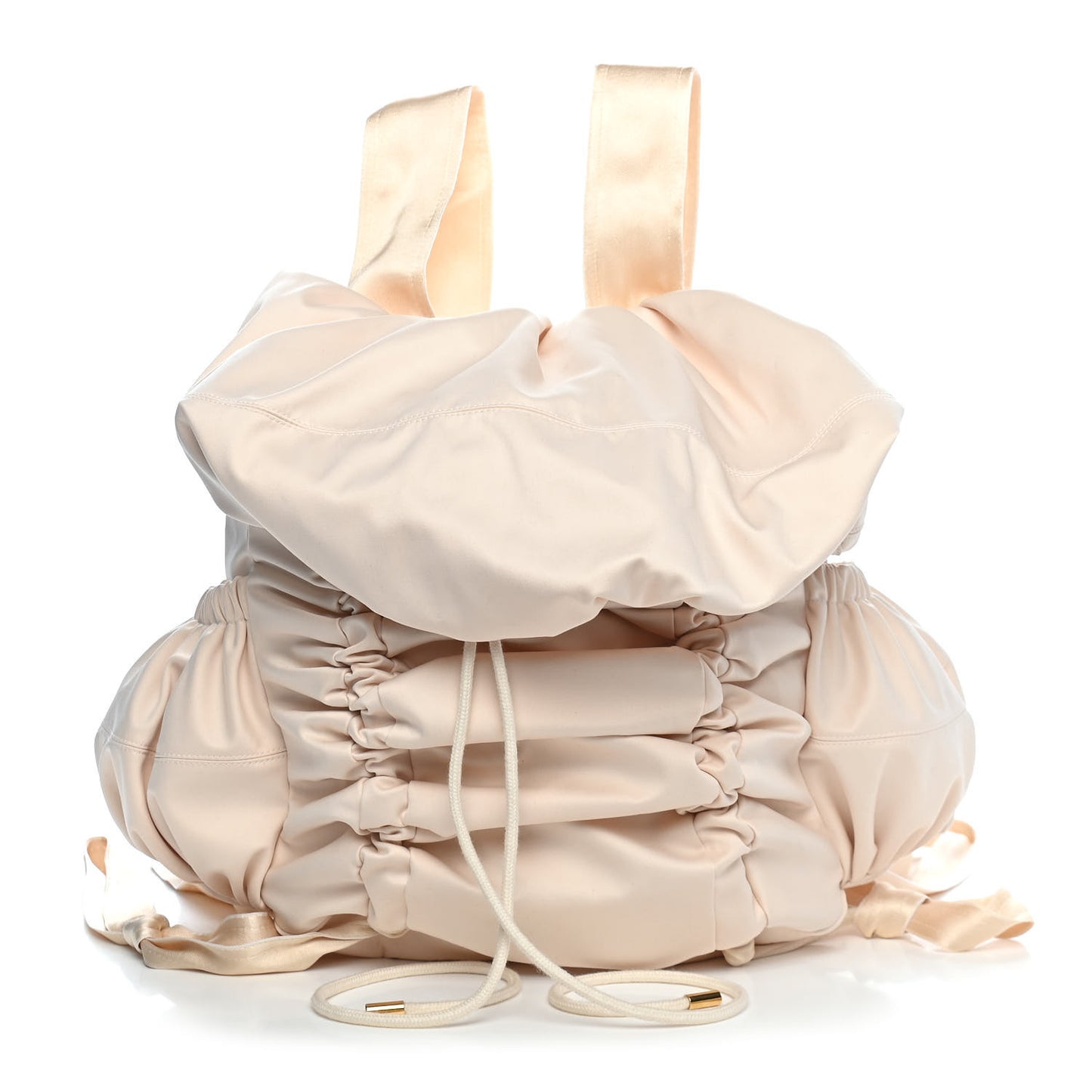 Satin Backpack Beige