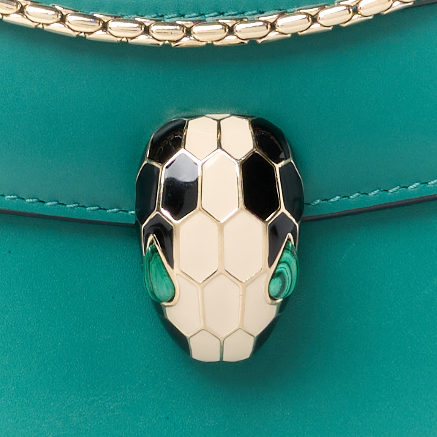 Calfskin Serpenti Forever Shoulder Bag Emerald Green