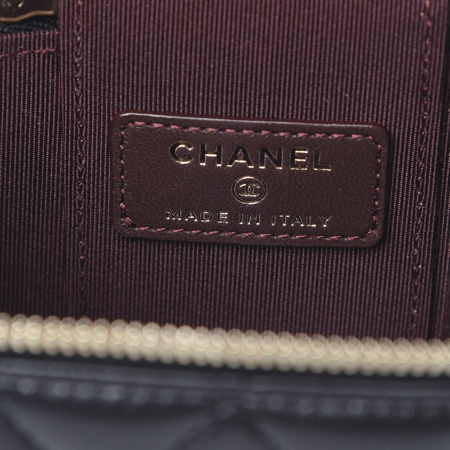 Chanel Lambskin Quilted Mini Vanity Case With Chain Black 6 of 11