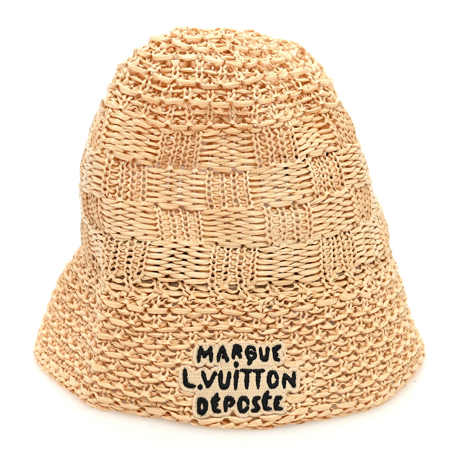 Louis Vuitton Damier Raffia Woven Hat L Natural 3 of 8