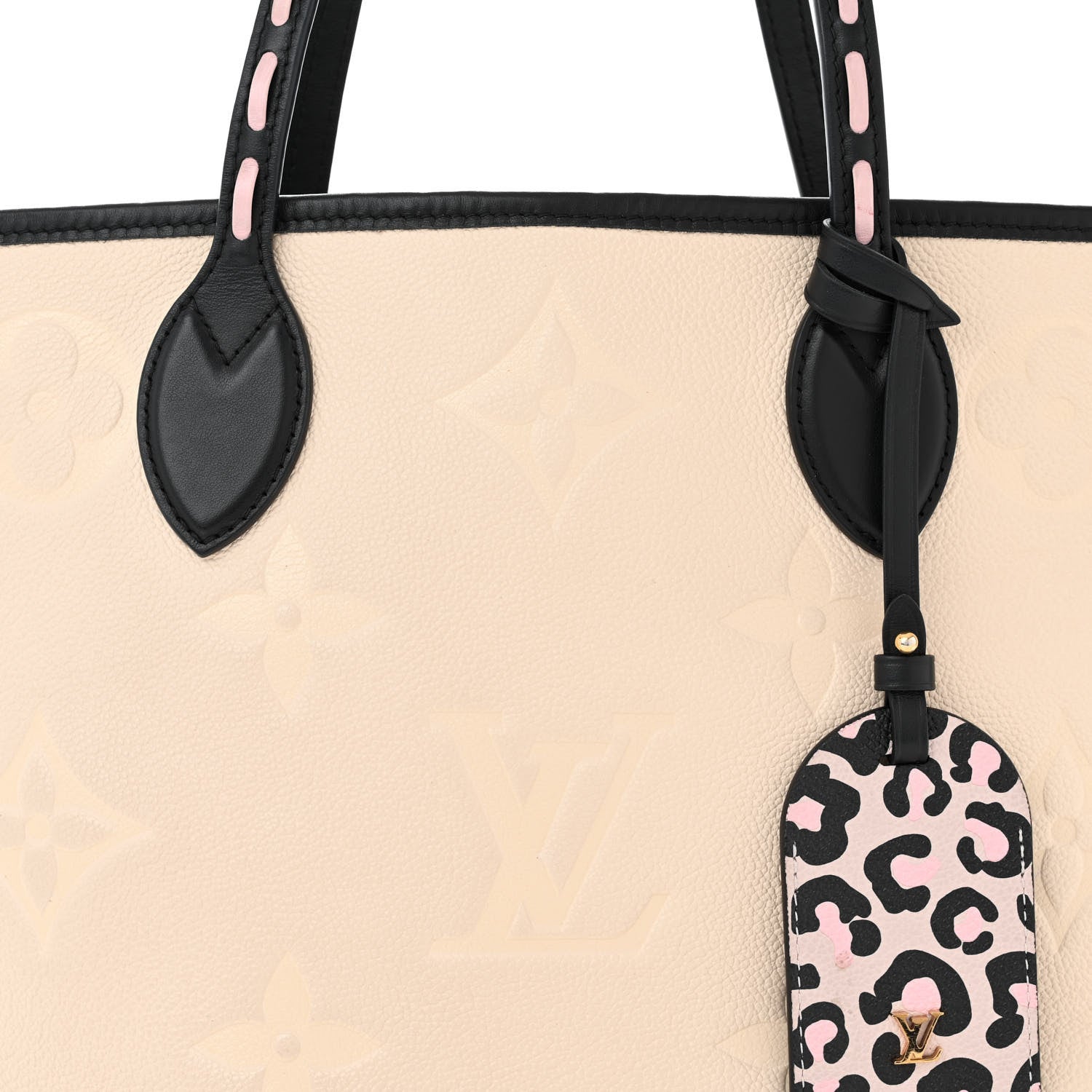 Louis Vuitton Empreinte Monogram Giant Wild at Heart Neverfull MM Creme 8 of 10