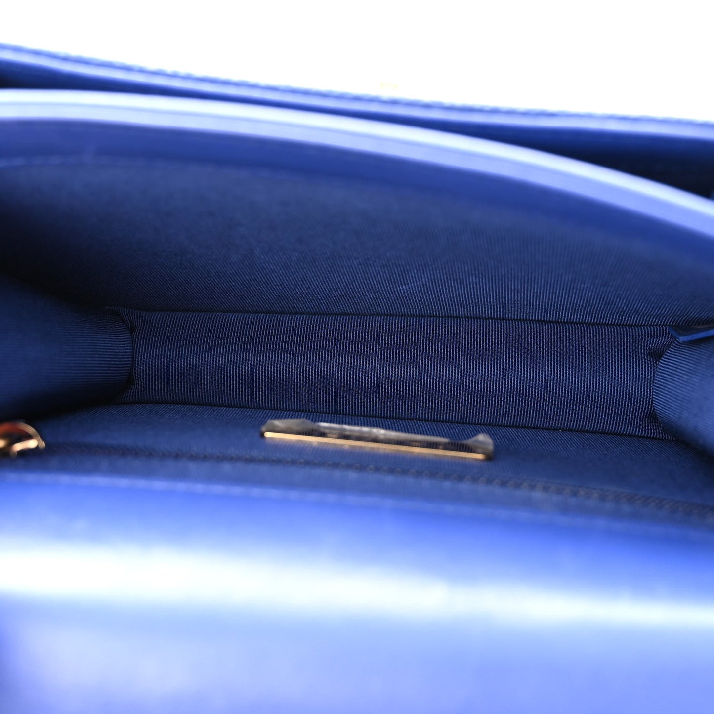 Calfskin Caviar Quilted Mini Chain Handle Flap Blue