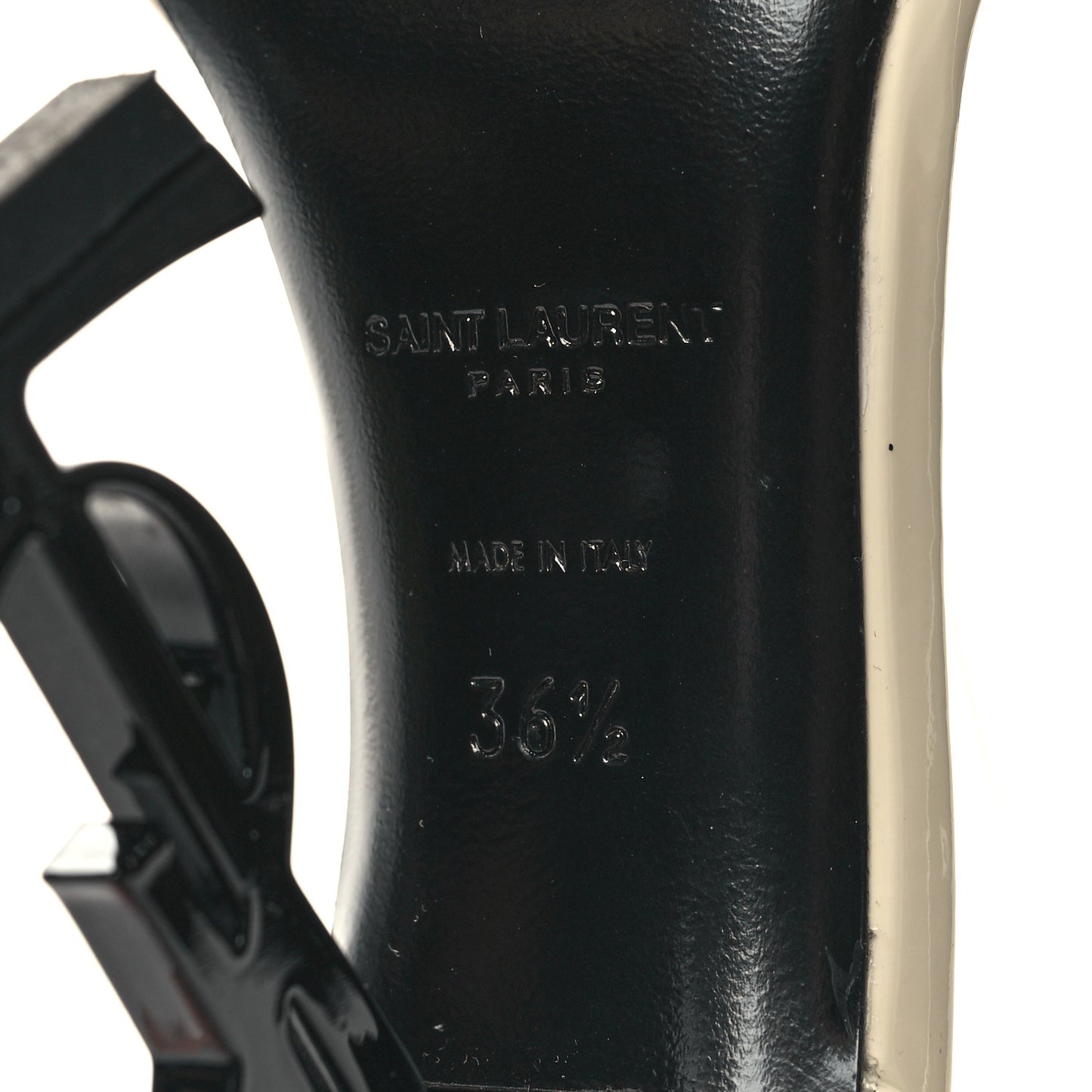 Patent Calfskin Opyum 110 Sandals 36.5 Neutro